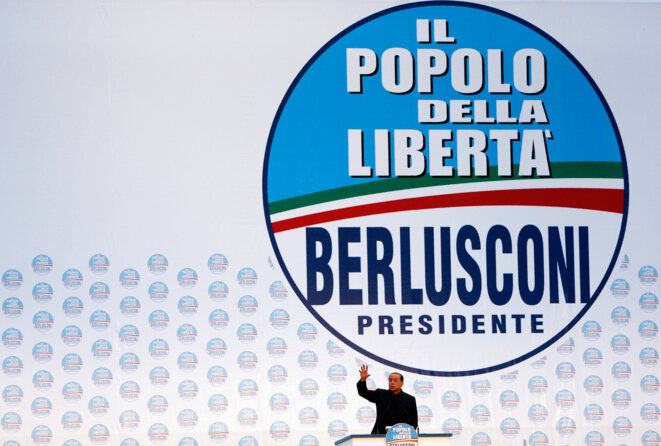 Berlusconi à Naples, 2008. © Alessandro Bianchi/Reuters.